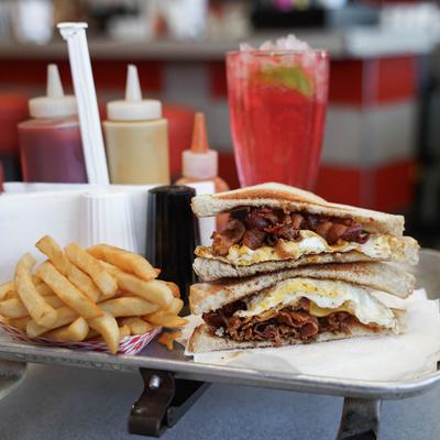 bacon egg and cheese sandwich.