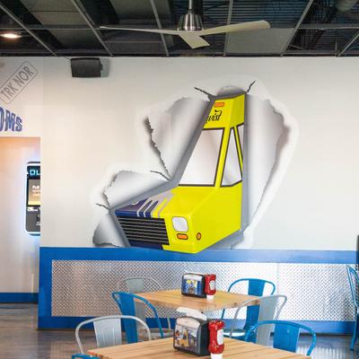 Interior, dining area.