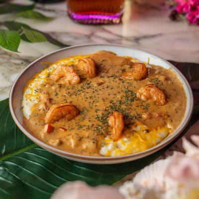 Shrimp and Grits in Cajun cream sauce.