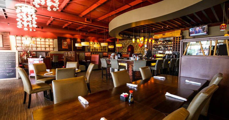 Interior, bar and seating area