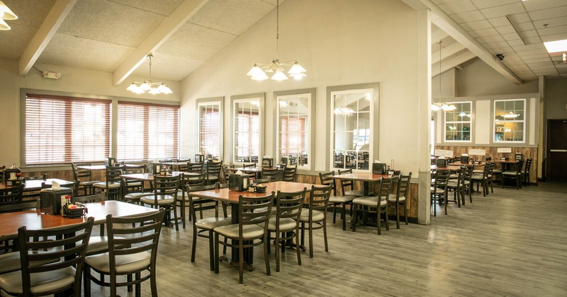 Interior, chairs and tables