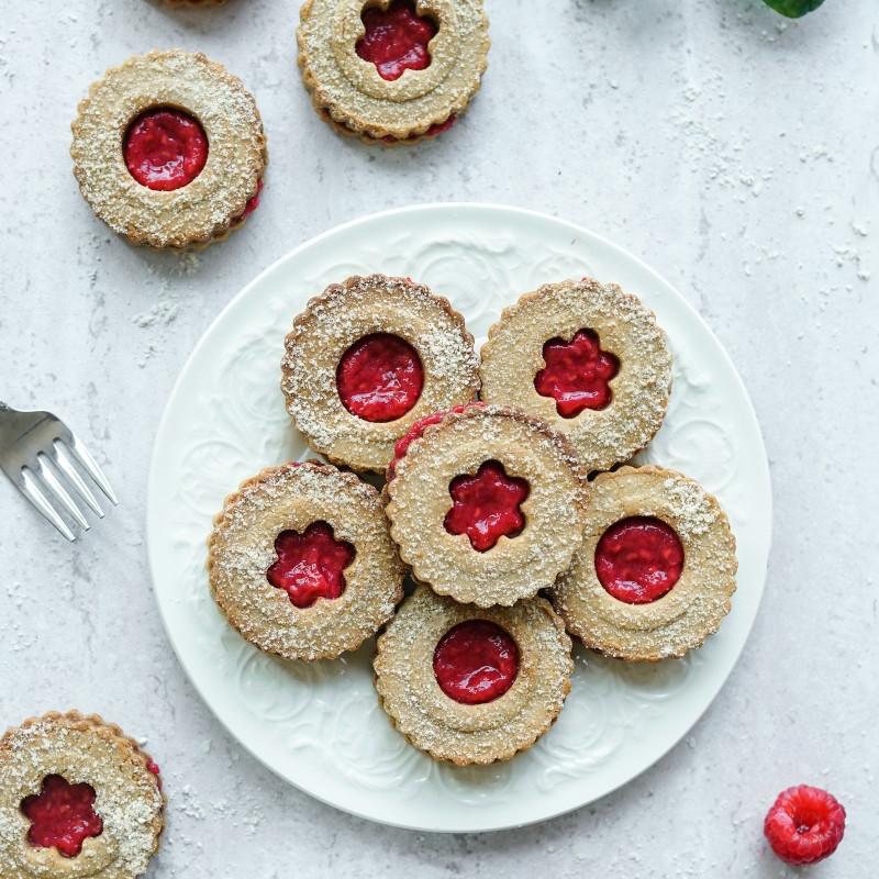 Gluten free Italian Raspberry Linzer Cookies photo