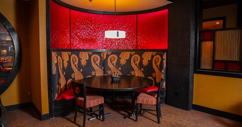 Interior, set round table and chairs