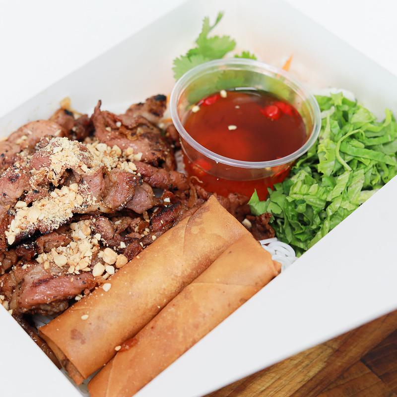 Noodle with Grilled Pork & Egg Roll photo