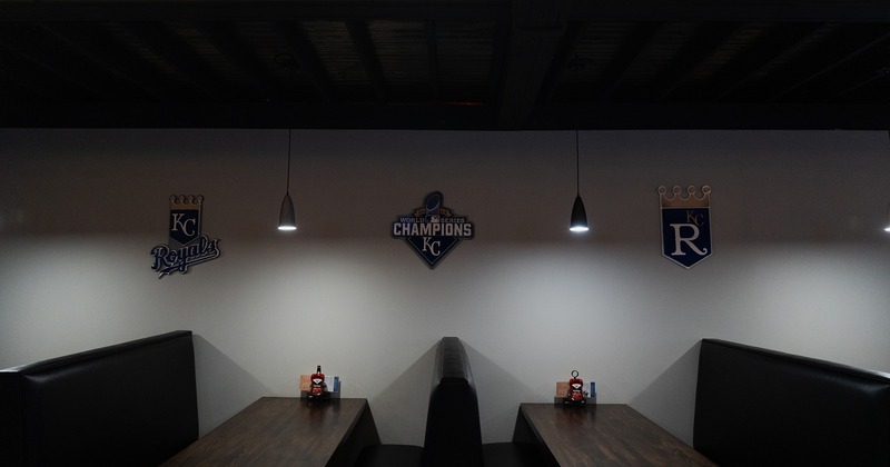 Interior space, dining area with dining booths