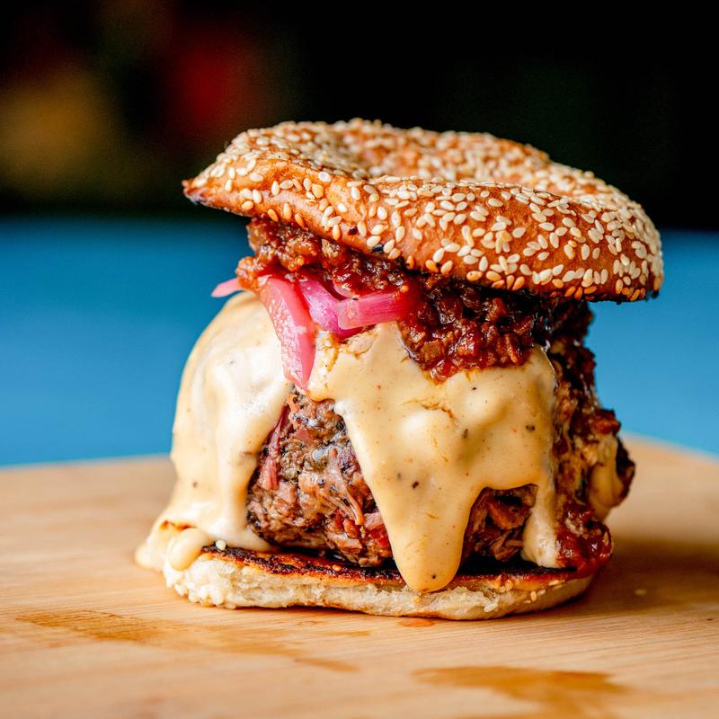 menu item 1 of 12, Brisket Queso Sammie