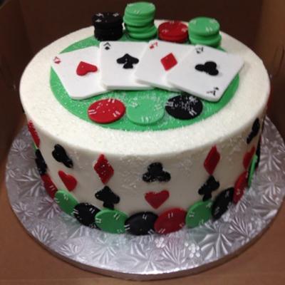 Poker themed cake.