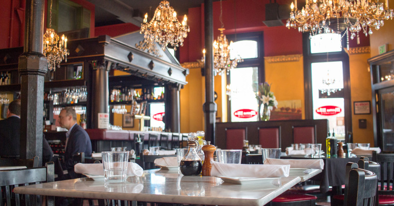 Interior, dining tables