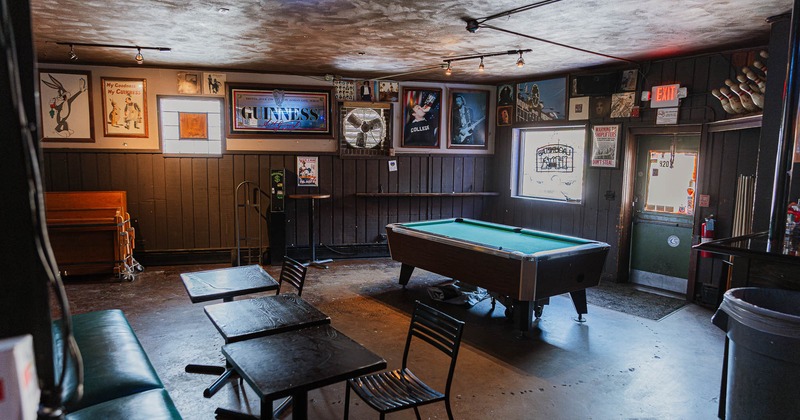 Interior, pool table area