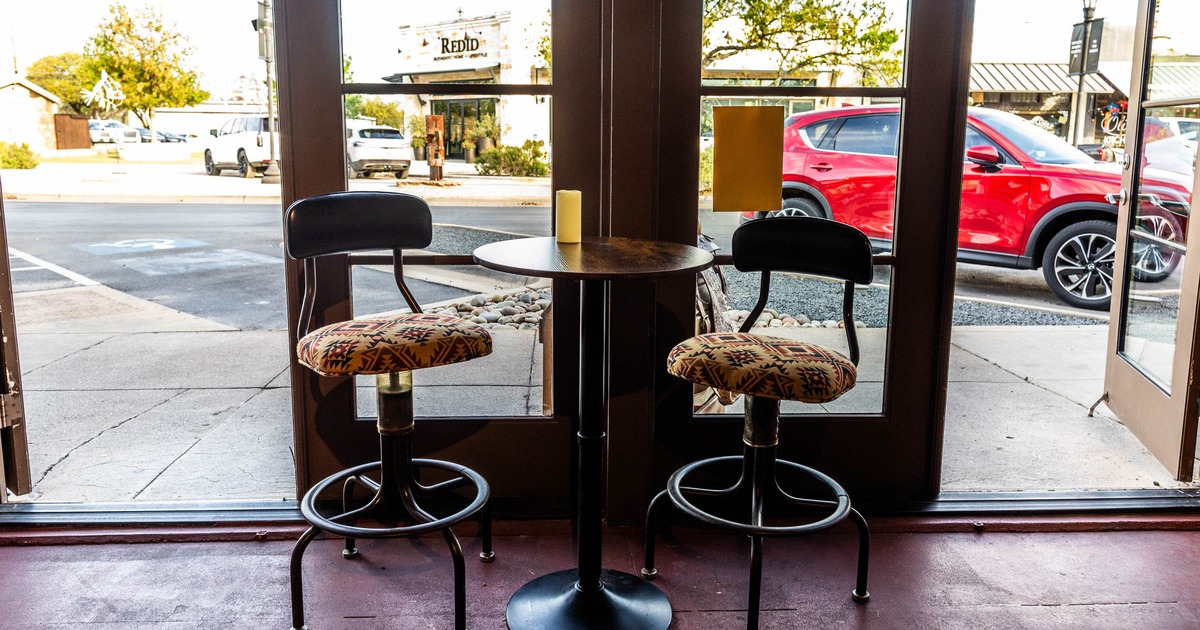 Bar table by the window
