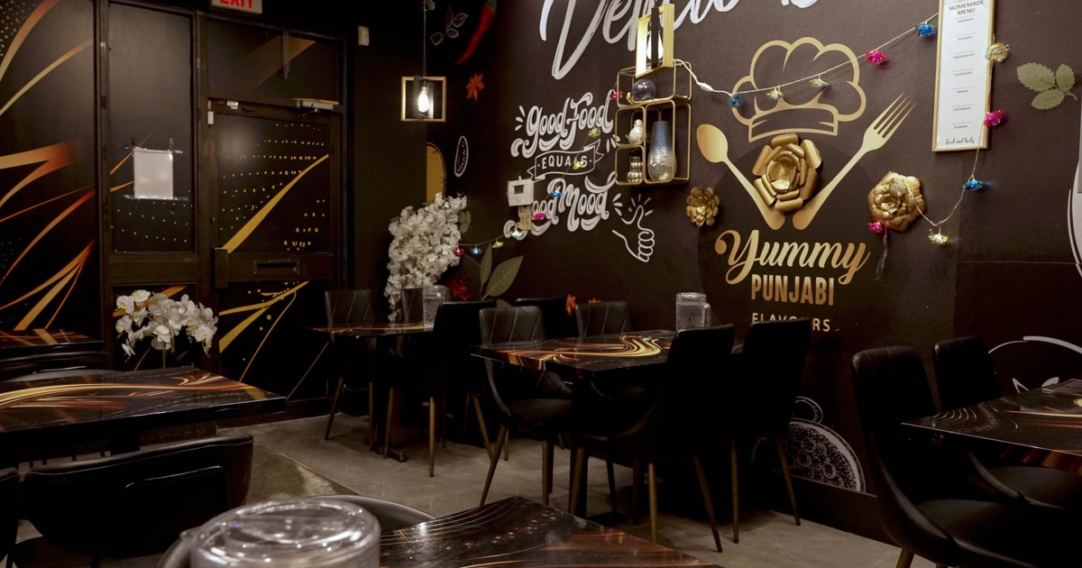 Interior, tables and chairs ready for guests