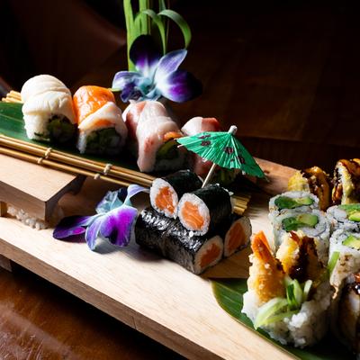 Sushi platter.