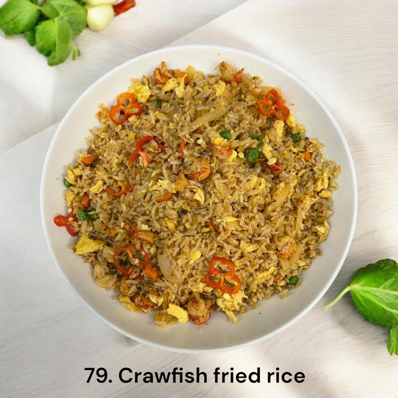 menu item 9 of 24, 79. Spicy Crawfish Fried Rice