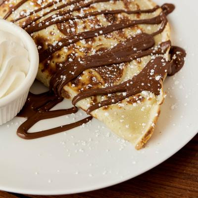 Served Nutella pancakes.