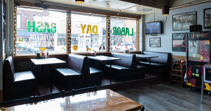 Interior, dining booths