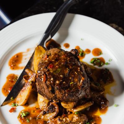 Filet Mignon and fingerling potatoes