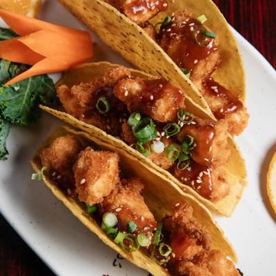 Sesame chicken taco