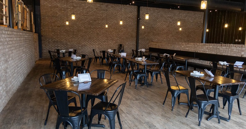 Interior, tables and chairs