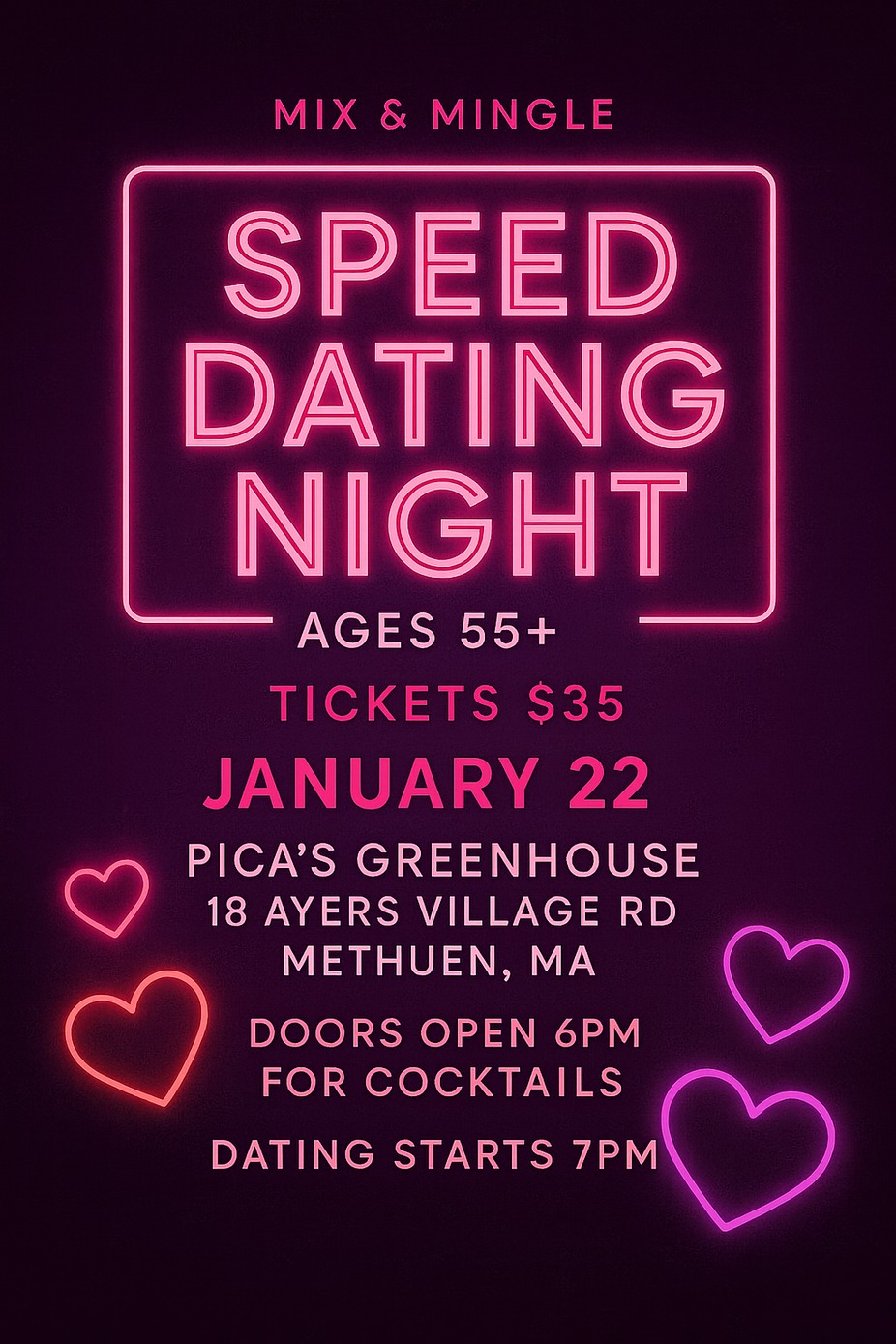Speed Dating Ages 55+ event photo
