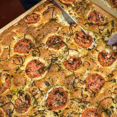 Focaccia with tomato