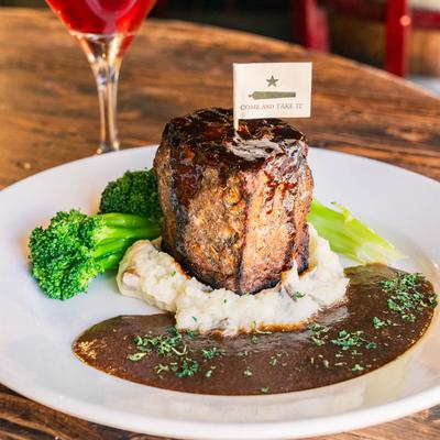 The whiskey glazed meatloaf.