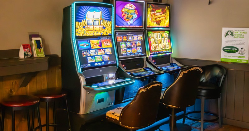 Interior, slot machines