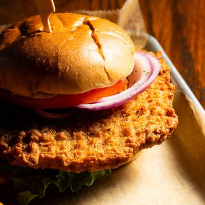 Served tenderloin sandwich
