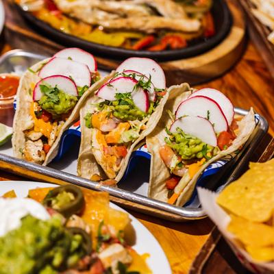 Various food on the table.