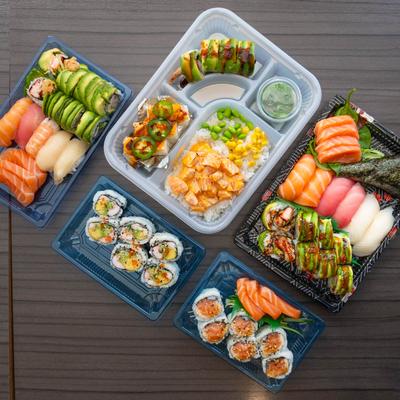Various food on the table.