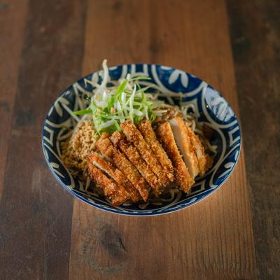 Pad Thai with Fried Chicken.