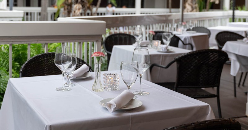 Table for two, ready for guests