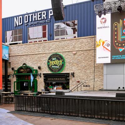 Outdoor concert stage.