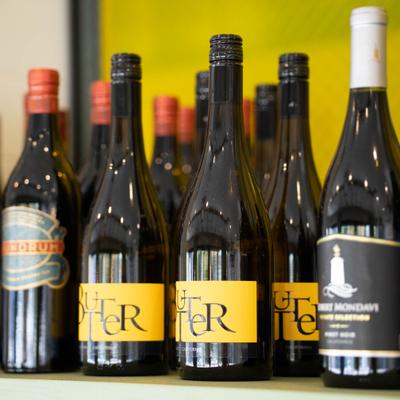 Selection of wine bottles.