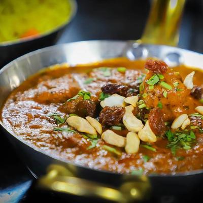 Chicken Korma closeup.