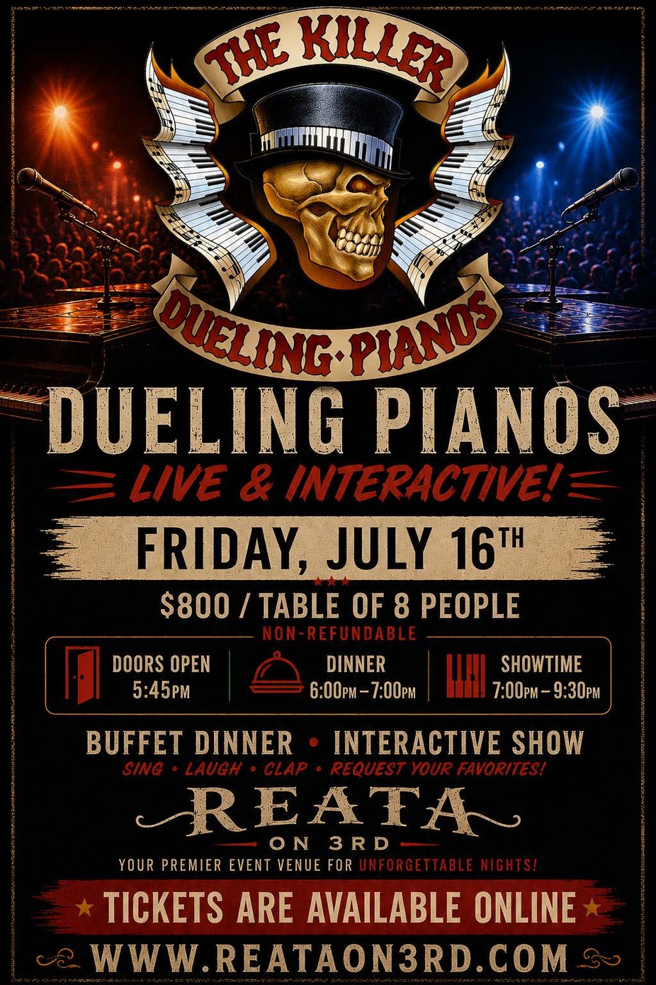 Dueling Pianos July 16th 2027 event photo