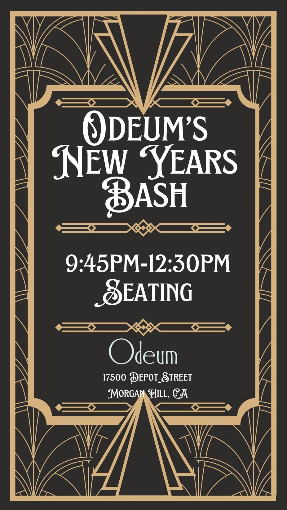Odeum's New Years Eve Party- 9:45PM Seating event photo