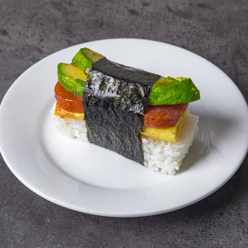 menu item 44 of 111, Triple Spam Musubi