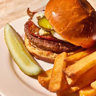 Burger and fries.
