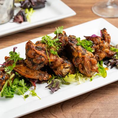 Jerk chicken wings.