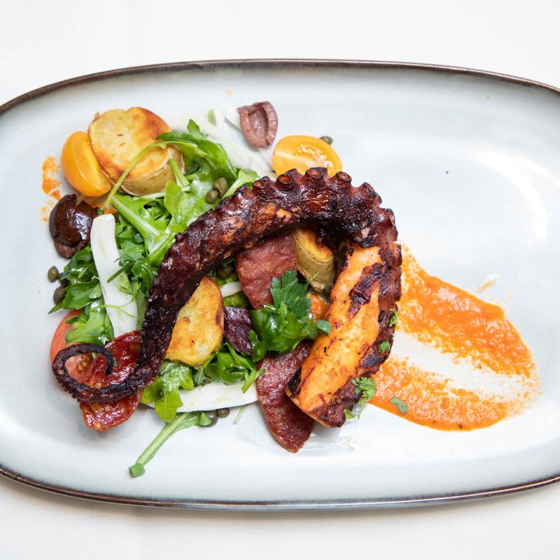 Aji Panca Charred Spanish Octopus & Cured Chorizo Salad photo