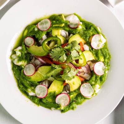 Aguachile, top view.