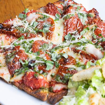 Capicola Roasted Red Pepper Pizza