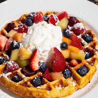 Dessert with fruit on top