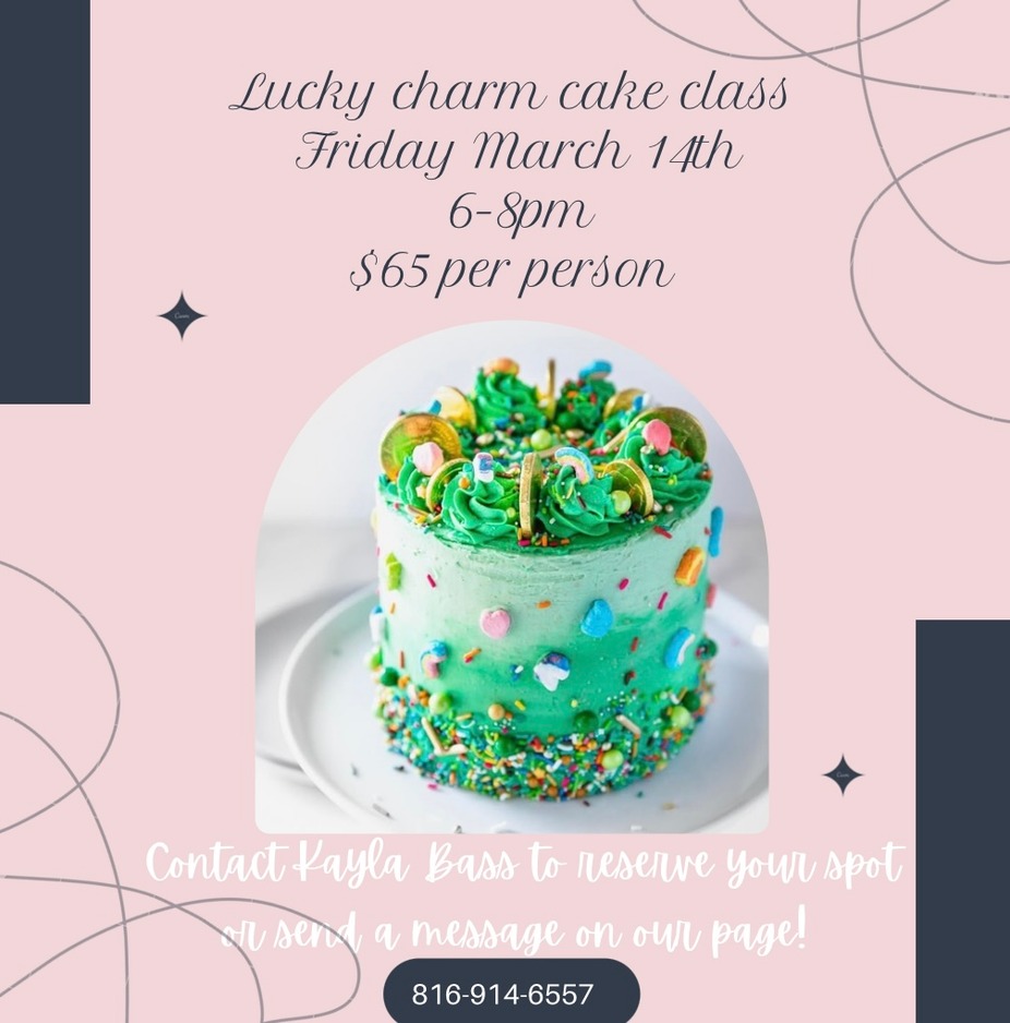 Lucky charm cake class event photo