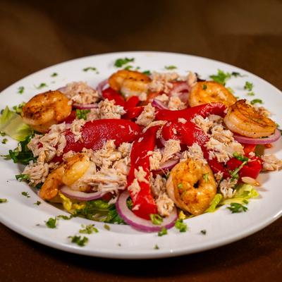 Seafood salad.