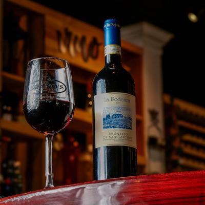 We only drink wine when alone or with someone....