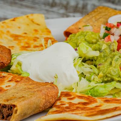 Mexican Sample Platter, close-up.