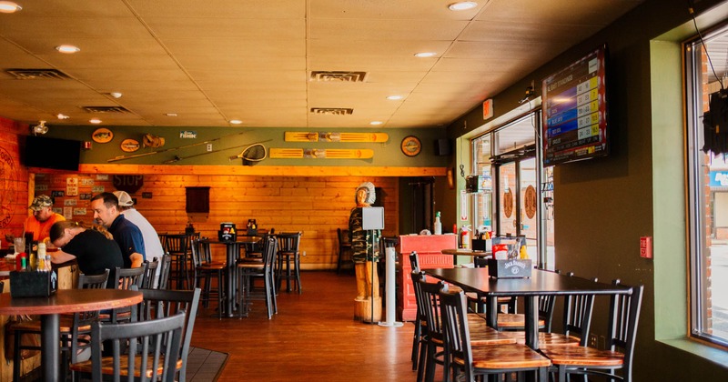 Interior, tables and seats