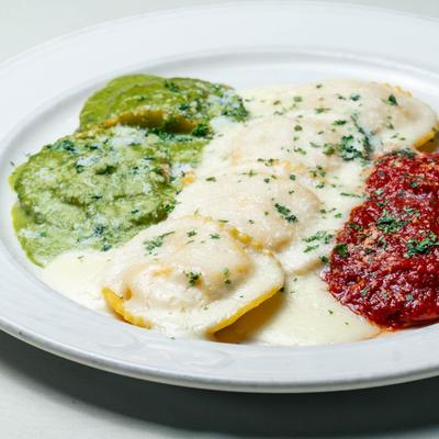 Italian flag ravioli.