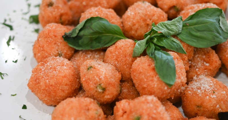 Food on a plate, closeup